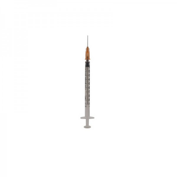 Siringa a tre corpi da 1 ml con ago 5 x 16 e/Centismal (120 unità) Siringa a tre corpi da 1 ml con ago 5 x 16 e/Centismal (120 unità)